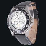 Our First Father's Day Together - Personalized dad Armbanduhr<br><div class="desc">Celebrate a special milestone with the Our First Father's Day Together - Personalized Engraved watch a perfect keepsake for a new dad. This unique and meaningful jewelry is a heartfelt way to commemorate his first Father’s Day with his new baby. Engraved with love, it’s a reminder of the incredible journey...</div>