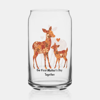 Our First Mother’s Day Together – Floral Deer Drin Dosenglas