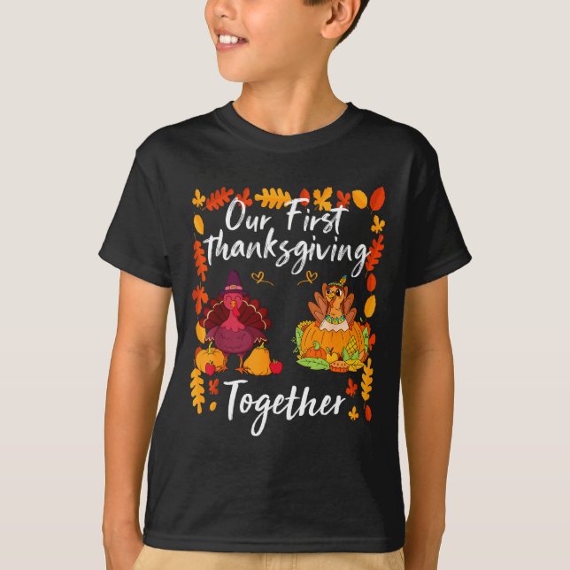 Our First Thanksgiving Together Matching Couple  T-Shirt (Vorderseite)