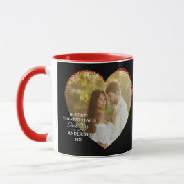 Our First Valentines Day as Mr & Mrs Heart Photo Tasse