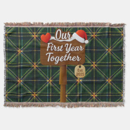 Our First Year Together 2025 Wooden Sign Decke