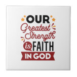 Our Greatest Strength Is Faith in God Quote Fliese<br><div class="desc">Declare your source of strength with this bold and inspiring quote: “Our Greatest Strength Is Faith in God.” Featuring clean, modern typography with vibrant accents, this faith-based design is perfect for anyone who walks boldly in God’s truth. Ideal for shirts, mugs, phone cases, posters, and stickers—whether you're uplifting yourself or...</div>
