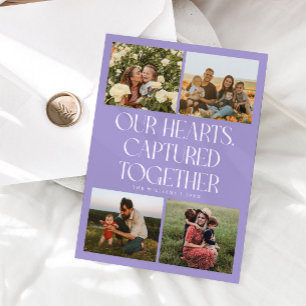 Our Hearts Flieder Multi Foto Valentinstag Feiertagskarte