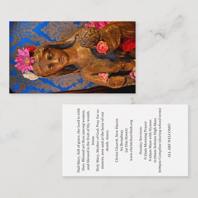 Our Lady of Christ Church Card Visitenkarte (Vorne/Hinten)