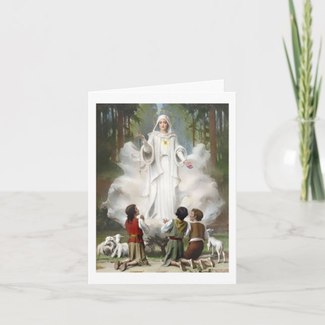 Our Lady of Fatima Greeting Card Karte (Vorderseite)