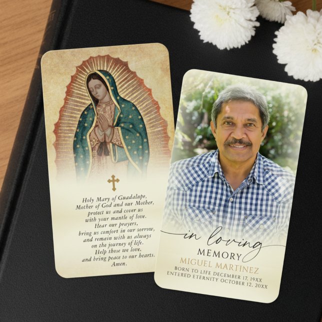 Our Lady of Guadalupe Memorial Prayer Cards (Créateur téléchargé)