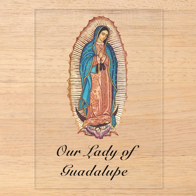 Our Lady of Guadalupe Miraculous Tilma Fine Art Acryleinladungen (Vorderseite)