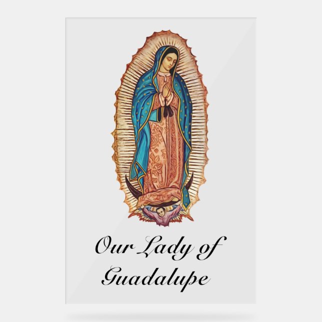 Our Lady of Guadalupe Miraculous Tilma Fine Art Acrylschild (Vorderseite)