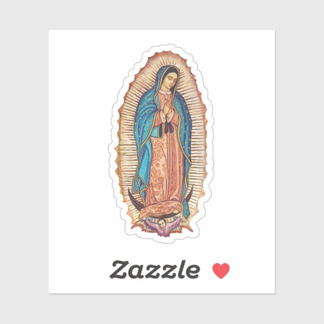 Our Lady of Guadalupe Miraculous Tilma Fine Art Aufkleber (Blatt)