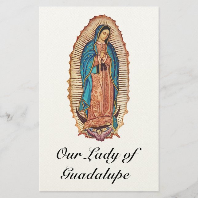 Our Lady of Guadalupe Miraculous Tilma Fine Art Briefpapier (Vorderseite)