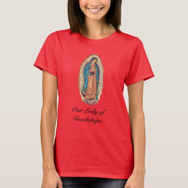 Our Lady of Guadalupe Miraculous Tilma Fine Art T-Shirt (Vorderseite)