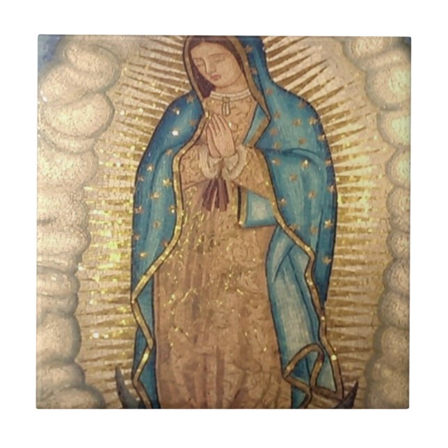 Our Lady of Guadalupe Painting Fliese (Vorderseite)