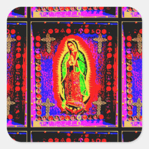 Our Lady Of Guadalupe Quadratischer Aufkleber