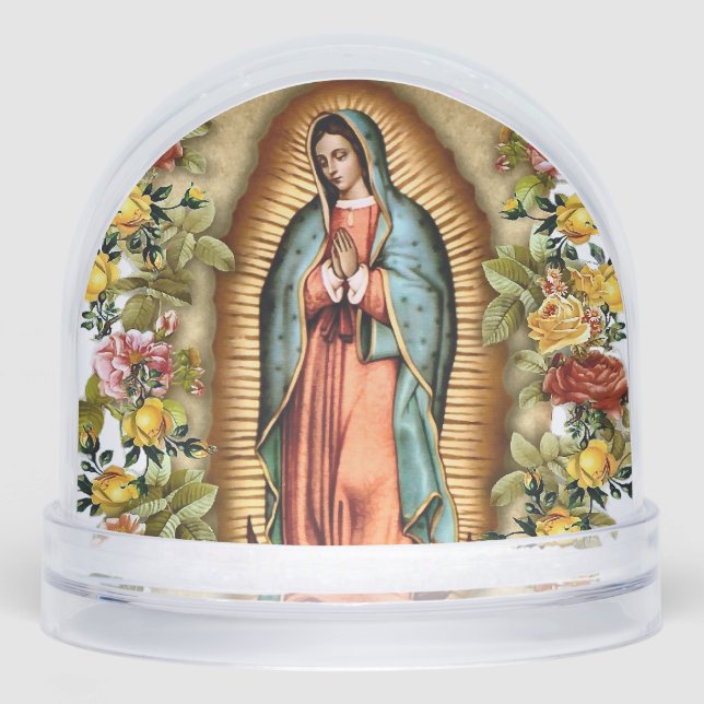 Our Lady of Guadalupe Surrounded by Roses  Schneekugeln (Vorderseite)
