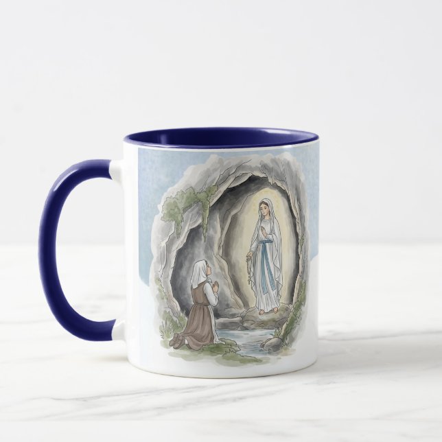 Our Lady of Lourdes, Catholic Mug Tasse (Links)