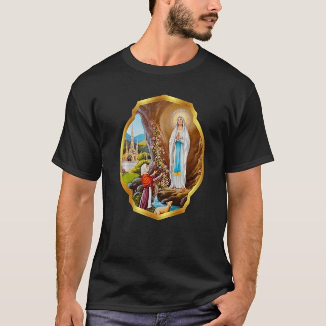 Our Lady of Lourdes St Bernadette Immaculate Mary  T-Shirt (Vorderseite)