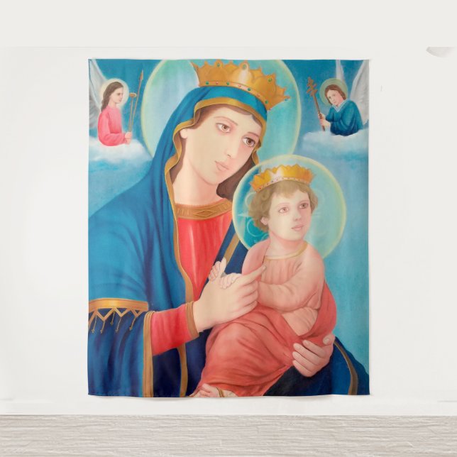 Our Lady of Perpetual Help Catholic Wandteppich (Vorderseite)