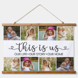 Our Life, Our Story, Our Home Wandteppich Mit Holzrahmen