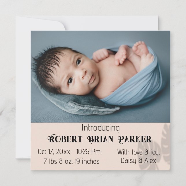 "Our Little One" : carte Faire-part de naissance (Devant)