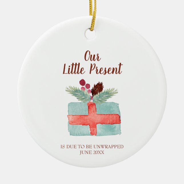 Our Little Present Keramik Ornament (Vorne)