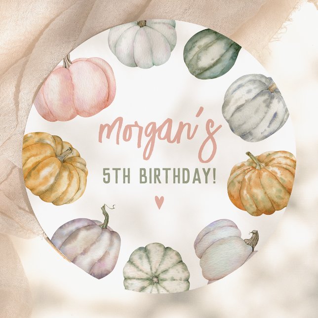 Our Little Pumpkin Cute Fall Birthday Party Pappteller (Von Creator hochgeladen)