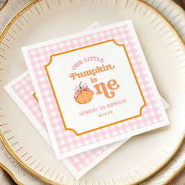 Our Little Pumpkin Girl 1st Birthday Party Serviette