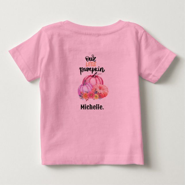 Our little Pumpkin personalized Halloween Kids Baby T-shirt (Rückseite)