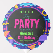 our little Retro Neon 80's Birthday Party