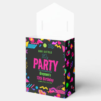 our little Retro Neon 80's Birthday Party Geschenkschachtel