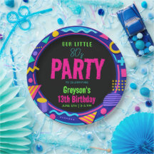 our little Retro Neon 80's Birthday Party