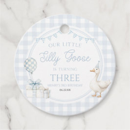 Our Little Silly Goose Blue Birthday Party Geschenkanhänger