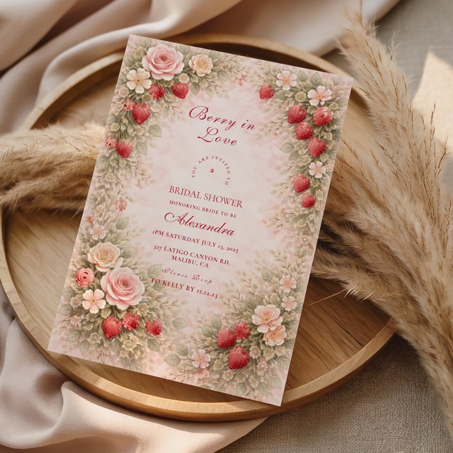 Our Little Strawberry Love Einladung (Von Creator hochgeladen)