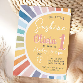 Our Little Sunshine Birthday Invitation Einladung