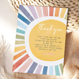 Our Little Sunshine Birthday Thank You Cards Dankeskarte