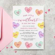 Our Little Sweetheart Candy Hearts Baby Shower