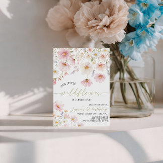 Our Little Wildflower 1st Birthday Invite Einladung