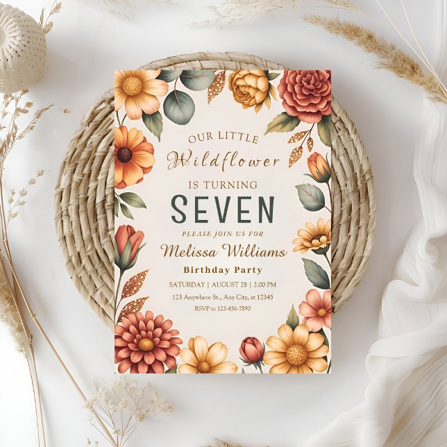 Our Little Wildflower Birthday Einladung (Von Creator hochgeladen)