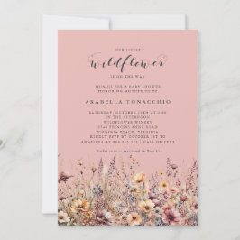 Our Little Wildflower Fall Floral Baby Shower Einladung