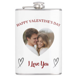 Our Love Custom Photo Valentine’s Day Flask Flachmann