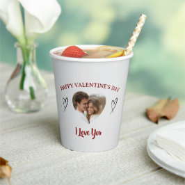 Our Love Custom Photo Valentine’s Day Paper Cup Pappbecher