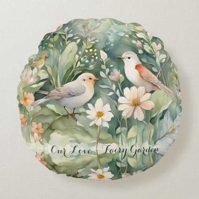 Our Love - Fairy Garden Coussin rond (Devant)