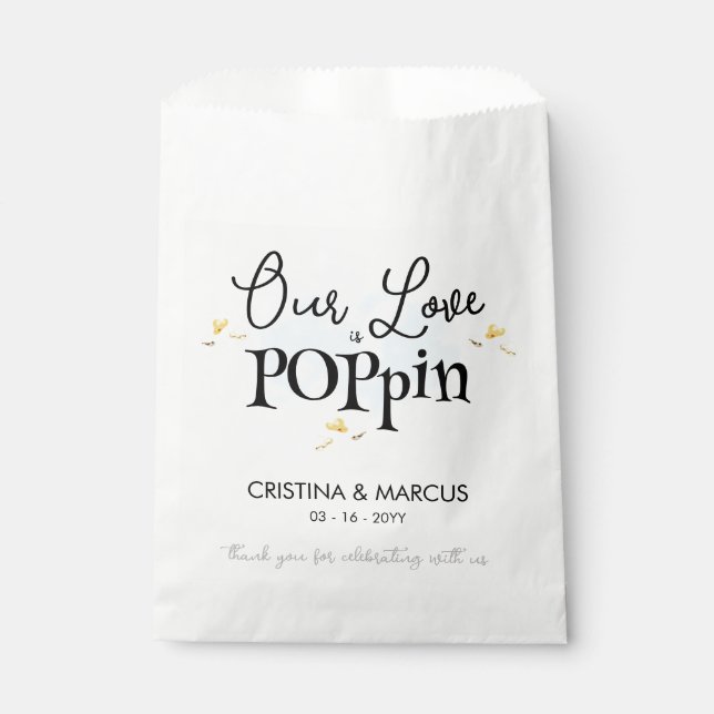 Our Love Is Poppin Popcorn Geschenktütchen (Vorderseite)