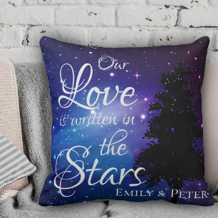 Our love is written in The Stars Night sky Name Kissen
