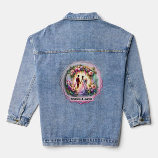 Our Love Reaches The Moon Bridal Wedding Jeansjacke