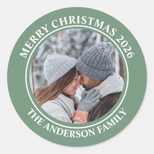 Our Love Story Christmas Runder Aufkleber (Vorderseite)