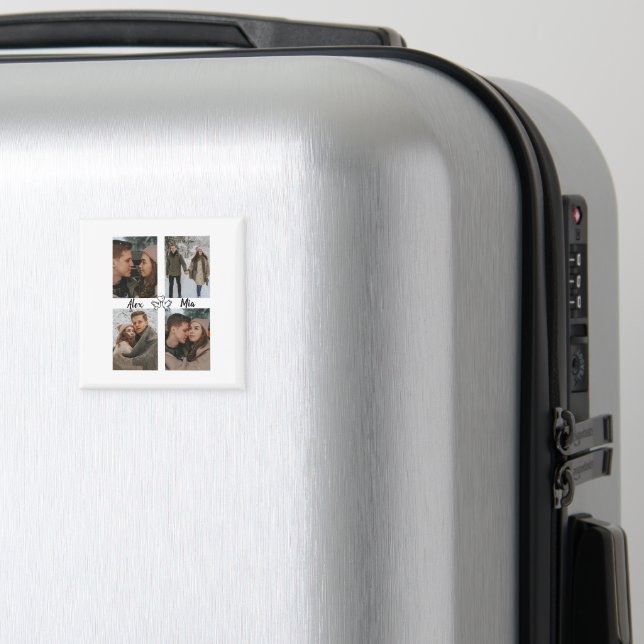Our Love Story Valentine Magnet Custom Photos (In Situ (Gepäck))