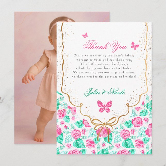 Our Lovely One Baby Shower Invitation (Devant / Derrière)