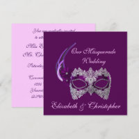 "Our Masquerade Wedding" - Royal Lila Mask [b]