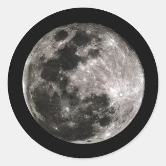 Our Moon Runder Aufkleber