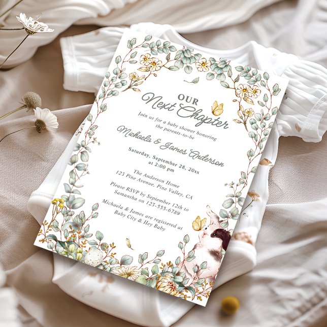 Our Next Chapter Fairytale Storybook Baby Shower Einladung (Von Creator hochgeladen)